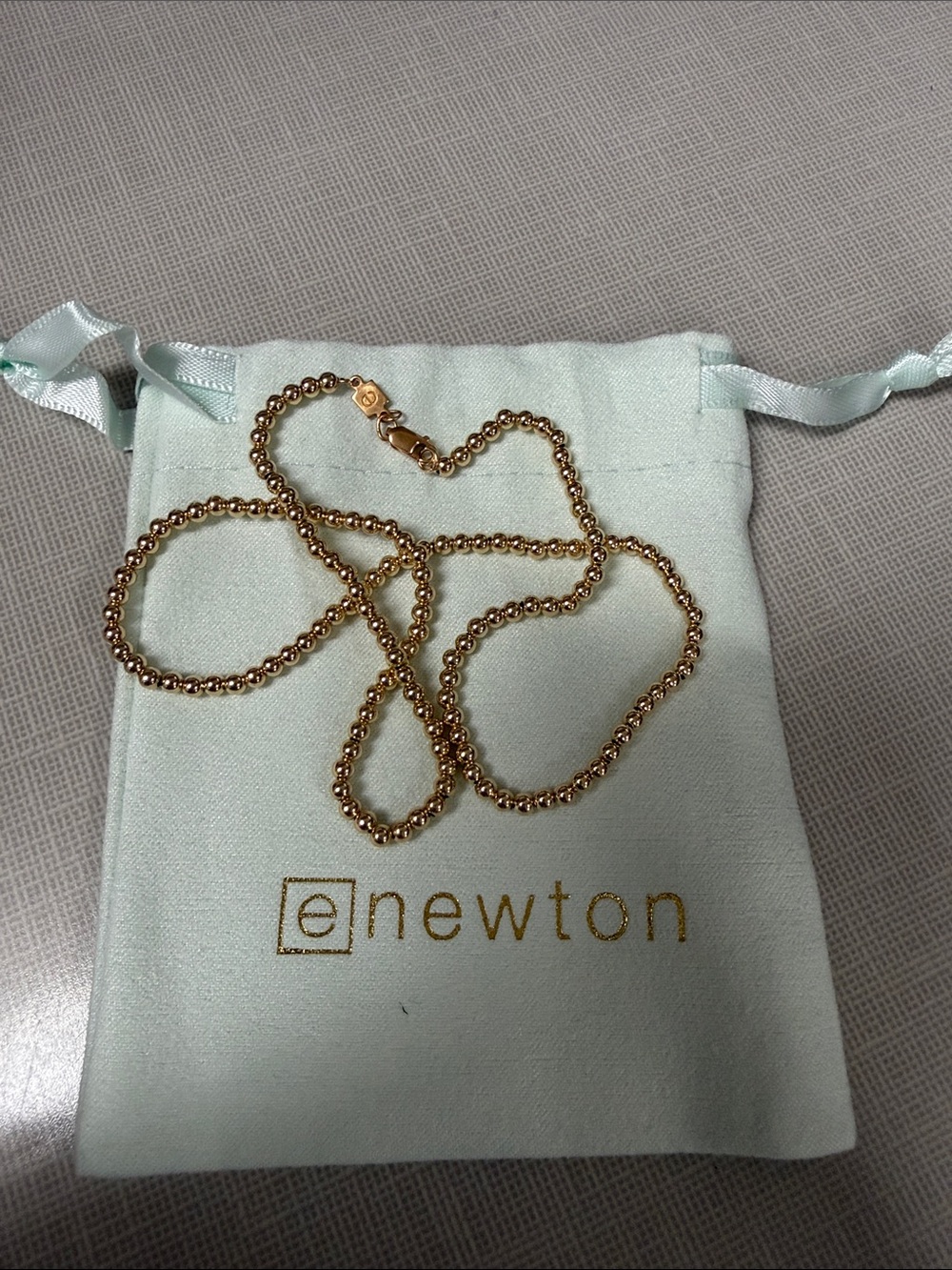 Newton Rose Gold Beaded Necklace